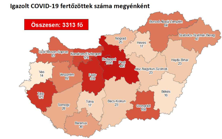 Ismét kisebb mértékben nőtt a beazonosított koronavírus-fertőzöttek száma, elhunyt 4 beteg